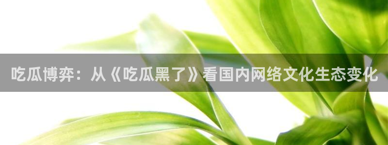 51吃瓜出品短剧怎么下载：吃瓜博弈：从《吃瓜黑了》看国内网络文化生态变化