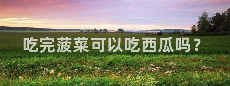 吃瓜群众中的瓜指的是：吃完菠菜可以吃西瓜吗？