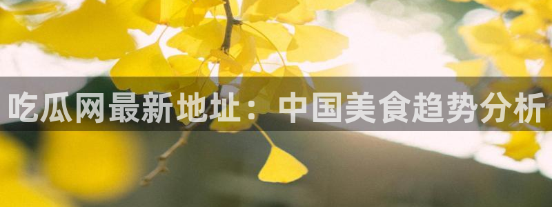 www.吃瓜:吃瓜网最新地址:中国美食趋势分析